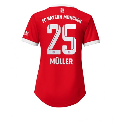 Fotbalové Dres Bayern Munich Thomas Muller #25 Dámské Domácí 2022-23 Krátký Rukáv
